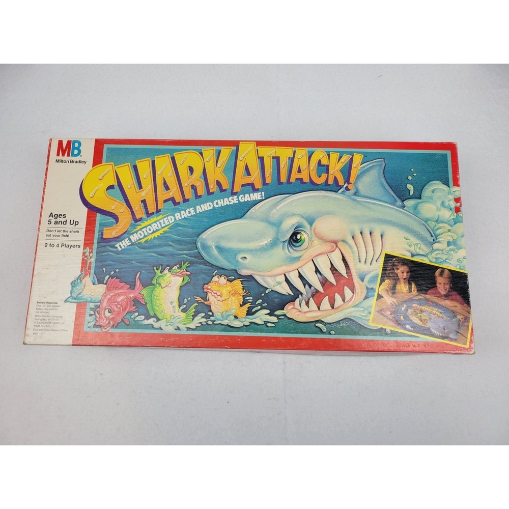 Vintage 1988 Shark Attack Motorized Board Game‎ Milton Bradley Complete **READ** - Picture 9 of 11
